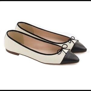 J crew shoes Gemma toe cap flats